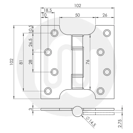 Enduromax Grade 13 Parliament Hinge