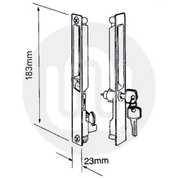 BPL / DNS Industries / HO3 Inline Patio Door Lock 