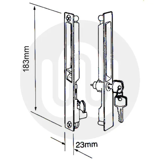 BPL / DNS Industries / HO3 Inline Patio Door Lock 