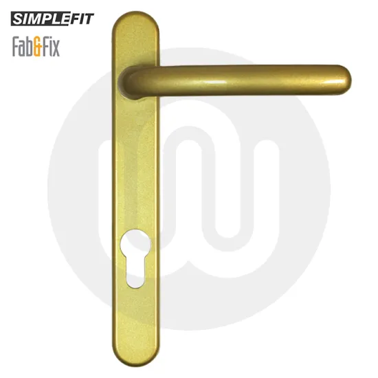 Simplefit by Fab & Fix Windsor Sprung Inline Lever/Lever 92PZ/92PZ Door Handle - Standard Cover (206BP/122CRS)