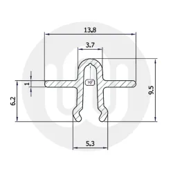 13.8mm Snap In Patio Track