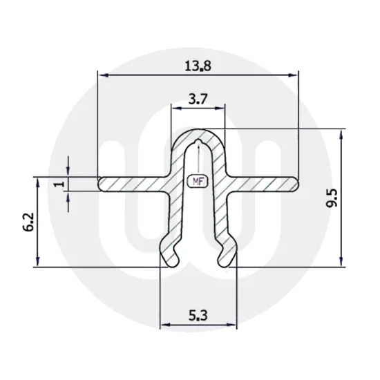 13.8mm Snap In Patio Track