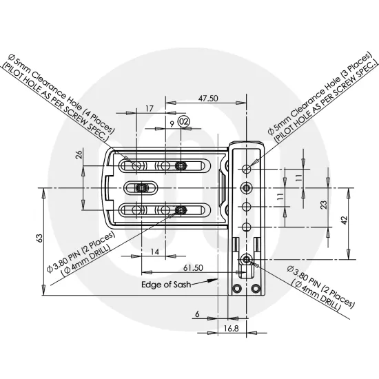 Trojan Patriot Plus High Security Flag Hinge