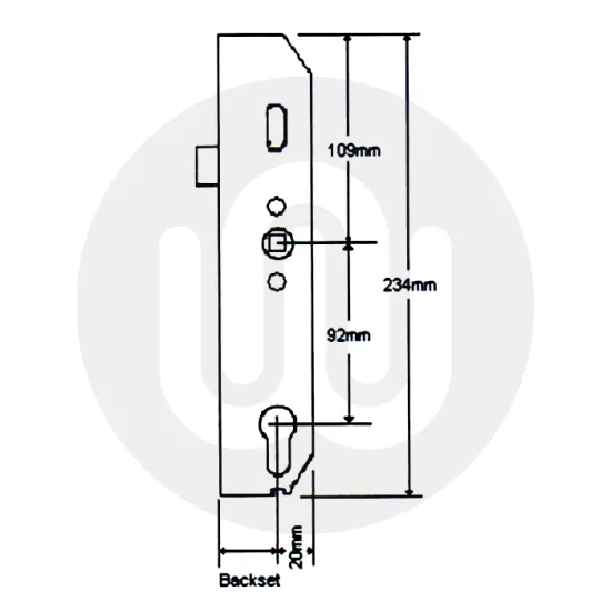 Mila Style 7000 Series Latch Only Centre Case Mila Style 7000 Series Latch Only Centre Case