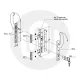 Sobinco Pentalock 6792 Patio Door Lock – Flat Faceplate Sobinco Pentalock 6792 Patio Door Lock – Flat Faceplate