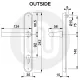 Hoppe Birmingham Inline Lever/Lever 92PZ/92PZ Door Handle - Medium Cover (242BP/215CRS) Hoppe Birmingham Inline Lever/Lever 92PZ/92PZ Door Handle - Medium Cover (242BP/215CRS)