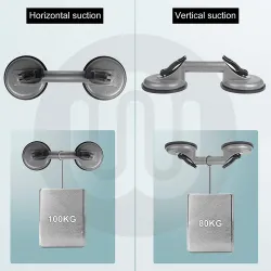 Simplefit Aluminium Double Cup Glass Sucker