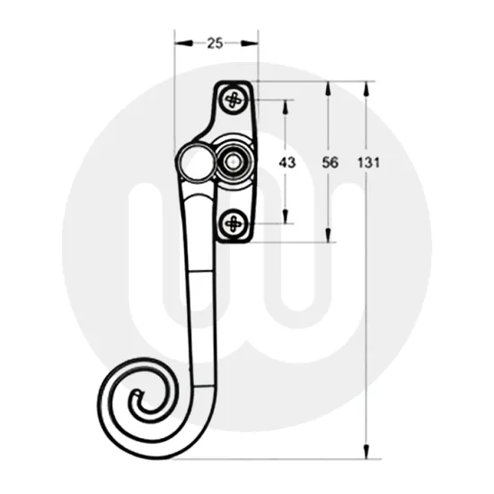 Monkey Tail Espag Handle - Locking