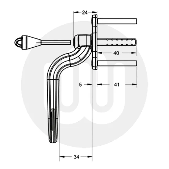 Monkey Tail Espag Handle - Locking