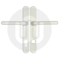 Simplefit by Fab & Fix Berwick High Security Inline Lever/Lever 92PZ/92PZ Door Handle - Medium Cover (243BP/211CRS)