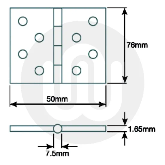 Loose Pin Hinges 76mm