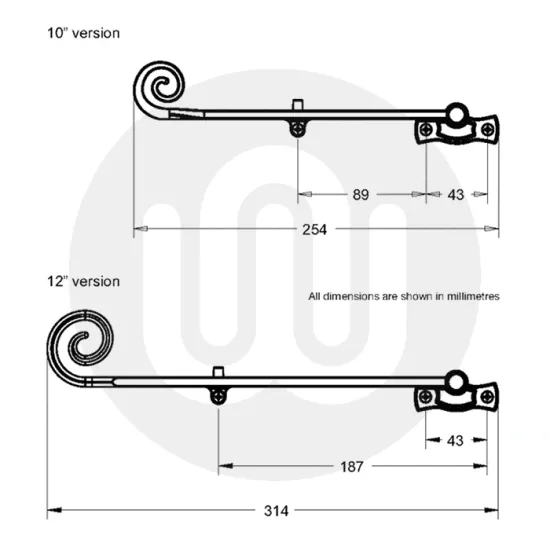Monkey Tail Dummy Casement Stay