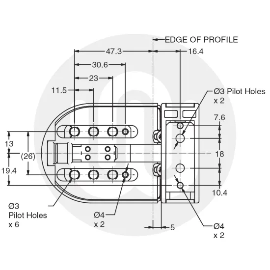 Avocet Affinity Flag Hinge