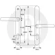Millenco Offset Lever/Lever 117PZ/86PZ Door Handle - Large Cover (270BP/240CRS)