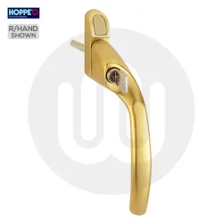 Securistyle Yale Virage Cranked Espag UPVC Window Handle – Brass/Gold, Non-Locking, 30mm