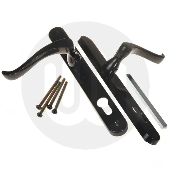 Simplefit by Fab & Fix Balmoral Swan Neck Inline Lever/Lever 92PZ/92PZ Door Handle - Medium Cover (243BP/211CRS)