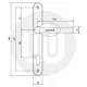 Simplefit by Fab & Fix Balmoral Sprung Inline Lever/Pad 92PZ/92PZ Door Handle - Medium Backplate (243BP/211CRS)
