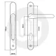 Vita DH312 Sprung Inline Lever/Lever 92PZ/92PZ Door Handle - Medium Cover (242BP/212CRS)