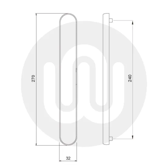 Simplefit by Fab & Fix Sprung 92PZ Door Handle Blanks with Blind Plate - Large Cover (270BP/240CRS)