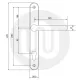 Simplefit by Fab & Fix Sprung 92PZ Door Handle Blanks with Blind Plate - Large Cover (270BP/240CRS)