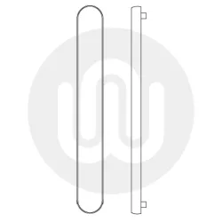 Hoppe Birmingham Exterior Blank Plate - Medium Cover (245BP/215CRS)