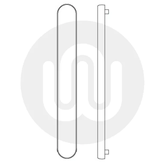 Hoppe Birmingham Exterior Blank Plate - Medium Cover (245BP/215CRS)