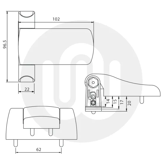 Fab & Fix Anchorage Heavy Duty Flag Hinge