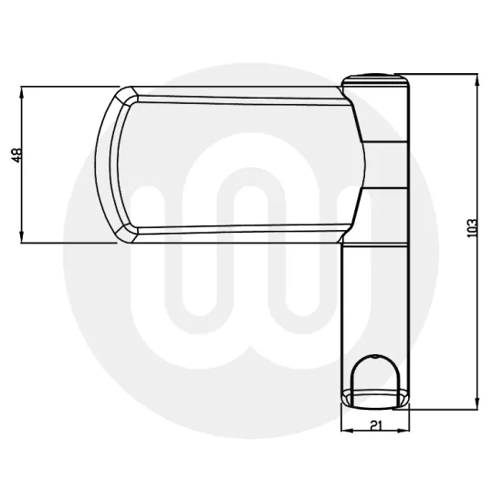 Trojan Midi Flag Hinge
