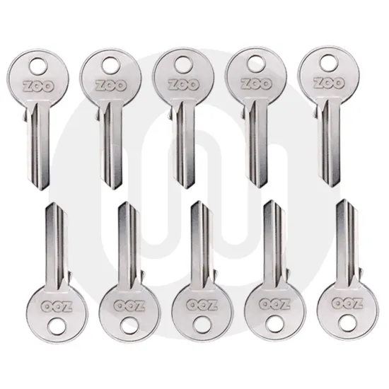 Standard Oval & Oval Thumbturn Cylinder Key Blanks - Pack of 10