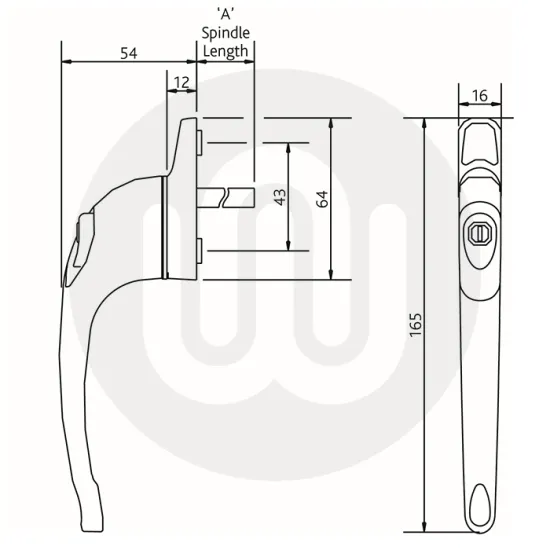 ERA Inline Espag Window Handle 