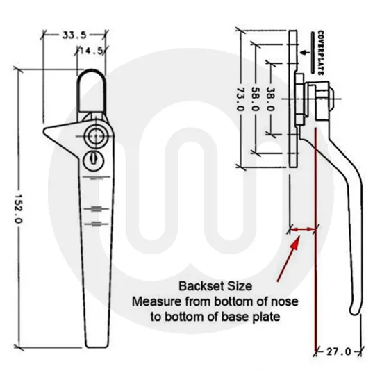 Avocet Cockspur Window Handle - Locking