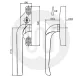 Kawneer Peg Window Handle - Locking Kawneer Peg Window Handle - Locking