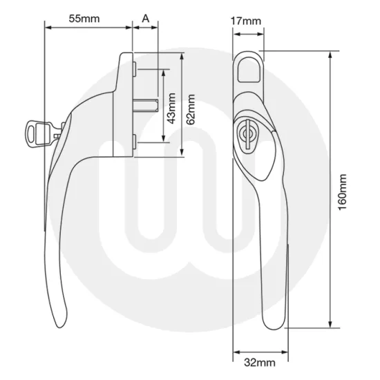 Titon Cranked Espag Window Handle 