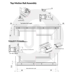 Simplefit Tilt & Slide Top & Bottom Track & Wheel Kit For Alu, PVC & Timber