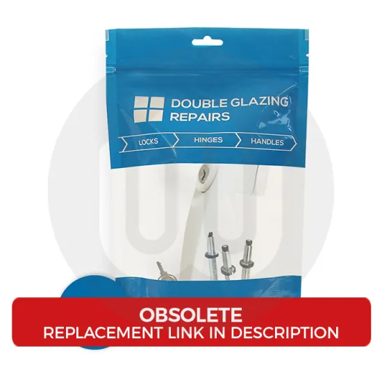 10x White Inline Espag Window Handles Individually Bagged