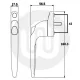 5x Chrome Inline Espag Window Handles Individually Bagged 5x Chrome Inline Espag Window Handles Individually Bagged