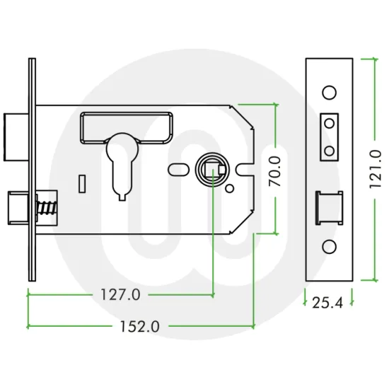 Horizontal Euro Sashlock