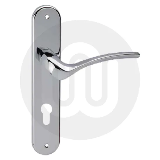 Swept Lever Door Handle 85mm (Pol. Chrome)