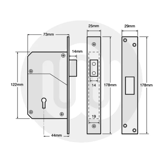 British Standard Chubb 5 Detainer Deadlock