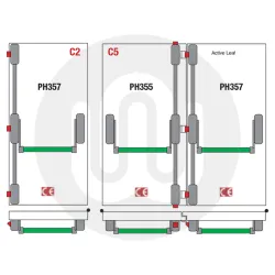 Reversible 3 Point Panic Latch