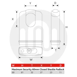 ERA Professional Closed Shackle Maximum Security Padlock - OBSOLETE