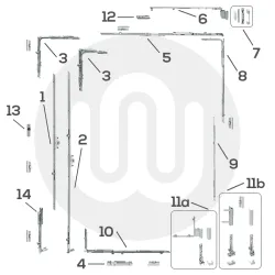 FUHR Tipsafe Tilt & Turn Full System 13mm (Face Fix)