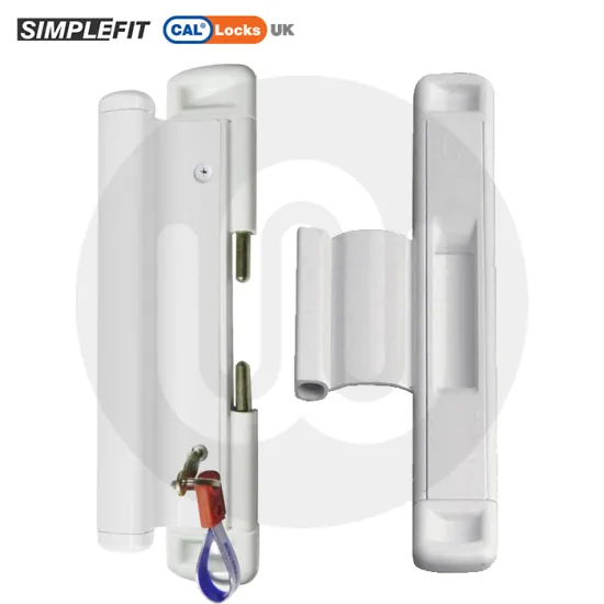 CAL Slide-Lok with Handle- Sliding Patio Door Lock for Double Doors
