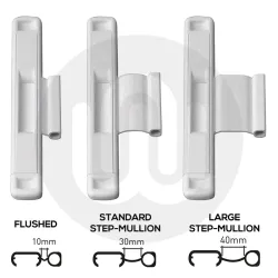 CAL Slide-Lok with Handle- Sliding Patio Door Lock for Double Doors