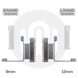 GU Uni Jet D Rebated Bottom Corner Hinge & Cover