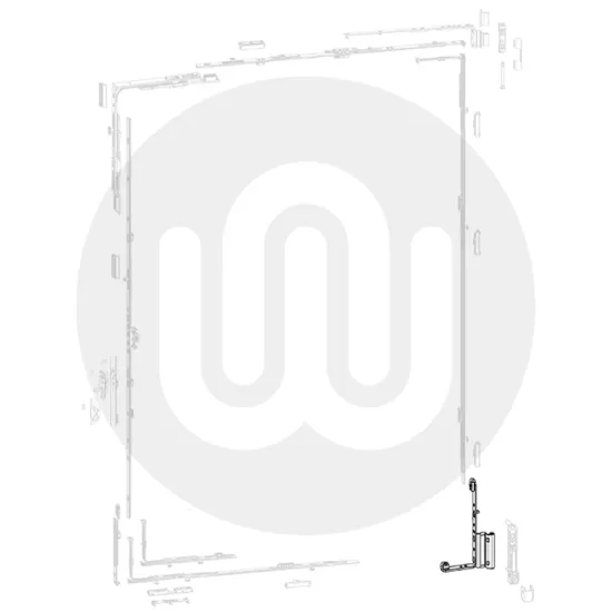 GU Uni Jet D Rebated Bottom Corner Hinge & Cover GU Uni Jet D Rebated Bottom Corner Hinge & Cover