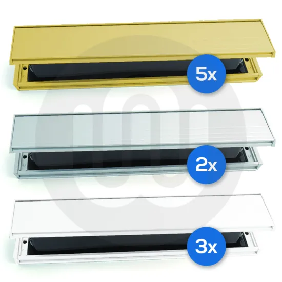 Slimline Letterboxes Mixed Pack of 10 - 40-80 Slimline Letterboxes Mixed Pack of 10 - 40-80