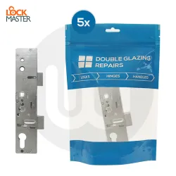 5x Lockmaster Centre Cases 35mm Backset S/S Individually Bagged