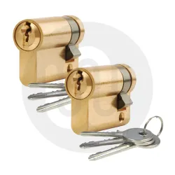 Standard Half Euro Cylinder - Keyed Alike Pair 