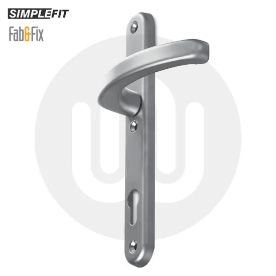 Simplefit by Fab & Fix Kensington Easy Lift Inline Lever/Lever 92PZ/92PZ Door Handle - Medium Cover (250BP/215CRS)